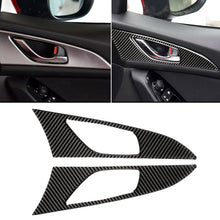 Load image into Gallery viewer, 2 PCS Car Carbon Fiber Door Inner Handle Outer Frame Decorative Sticker for Mazda Axela 2014 / 2017-2018, Door Inner Handle Outer Frame