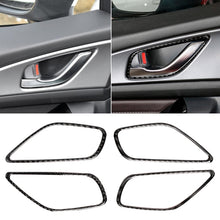 Load image into Gallery viewer, 4 PCS Car Carbon Fiber Door Inner Handle Frame Decorative Sticker for Mazda Axela 2014 / 2017-2018, Door Inner Handle Frame