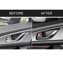 Load image into Gallery viewer, 4 PCS Car Carbon Fiber Door Inner Handle Frame Decorative Sticker for Mazda Axela 2014 / 2017-2018, Door Inner Handle Frame