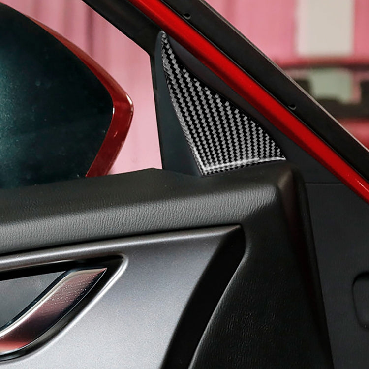 Car Carbon Fiber Front Inner Door A Triangle Decorative Sticker for Mazda Axela 2017-2018, Front Inner Door A Triangle