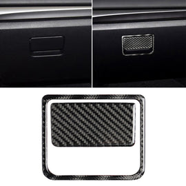 Car Carbon Fiber Front Passenger Seat Storage Box Decorative Sticker for Mazda Axela 2017-2018, Front Passenger Seat Storage Box