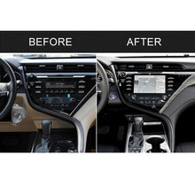 Load image into Gallery viewer, Car Carbon Fiber Central Control S Strip Decorative Sticker for Toyota Eighth Generation Camry 2018-2019, Left Drive, Central Control S Strip