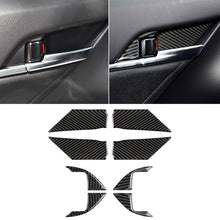 Load image into Gallery viewer, 8 in 1 Car Carbon Fiber Door Inner Handle Wrist Panel Decorative Sticker for Toyota Eighth Generation Camry 2018-2019, Door Inner Handle Wrist