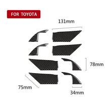 Load image into Gallery viewer, 8 in 1 Car Carbon Fiber Door Inner Handle Wrist Panel Decorative Sticker for Toyota Eighth Generation Camry 2018-2019, Door Inner Handle Wrist
