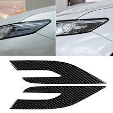 Load image into Gallery viewer, 2 PCS Car Carbon Fiber Headlight Decorative Sticker for Toyota Eighth Generation Camry 2018-2019, Headlight