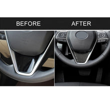 Load image into Gallery viewer, Car Carbon Fiber Steering Wheel Decorative Sticker for Toyota Eighth Generation Camry 2018-2019, Steering Wheel
