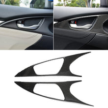 Load image into Gallery viewer, 2 PCS Car Carbon Fiber Door Inner Handle Wrist Panel Decorative Sticker for Honda Tenth Generation Civic 2016-2019, Door Inner Handle Wrist Panel