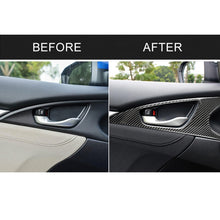 Load image into Gallery viewer, 2 PCS Car Carbon Fiber Door Inner Handle Wrist Panel Decorative Sticker for Honda Tenth Generation Civic 2016-2019, Door Inner Handle Wrist Panel