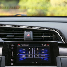 Load image into Gallery viewer, Car Carbon Fiber Central Control Air Outlet Upper Decorative Sticker for Honda Tenth Generation Civic 2016-2019, Left Drive, Central Control Air Outlet Upper