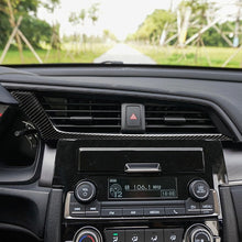 Load image into Gallery viewer, Car Carbon Fiber Central Control Air Outlet Below Decorative Sticker for Honda Tenth Generation Civic 2016-2019, Left Drive, Central Control Air Outlet Below