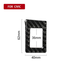 Load image into Gallery viewer, Car Carbon Fiber Double Flash Frame Decorative Sticker for Honda Tenth Generation Civic 2016-2019, Double Flash Frame