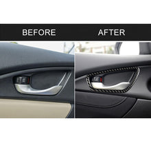 Load image into Gallery viewer, 4 PCS Car Carbon Fiber Door Inner Wrist Frame Decorative Sticker for Honda Tenth Generation Civic 2016-2019, Door Inner Wrist Frame