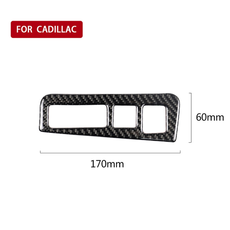 Car Carbon Fiber Headlight Switch Frame Decorative Sticker for Cadillac XT5 2016-2017, High Version, Left Drive, Headlight Switch