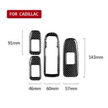 Load image into Gallery viewer, Car Carbon Fiber Door Window Lift Panel Decorative Sticker for Cadillac XT5 2016-2017, Door Window Lift Panel