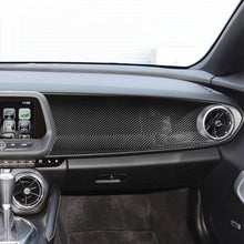 Load image into Gallery viewer, 3 in 1 Car Carbon Fiber Front Passenger Central Control Panel Decorative Sticker for Chevrolet Camaro 2017-2019, Left Drive, Front Passenger Central Control