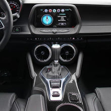 Load image into Gallery viewer, 2 in 1 Car Carbon Fiber Central Control Gear Outer Frame Decorative Sticker for Chevrolet Camaro 2017-2019, Central Control Gear Outer Frame