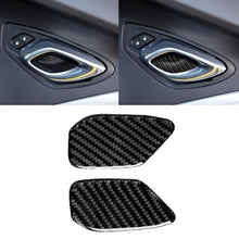 Load image into Gallery viewer, Car Carbon Fiber Door Inner Handle Wrist Panel Decorative Sticker for Chevrolet Camaro 2017-2019, Door Inner Handle Wrist Panel