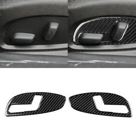 2 PCS Car Carbon Fiber Seat Adjustment Panel Decorative Sticker for Chevrolet Camaro 2017-2019, Seat Adjustment Panel
