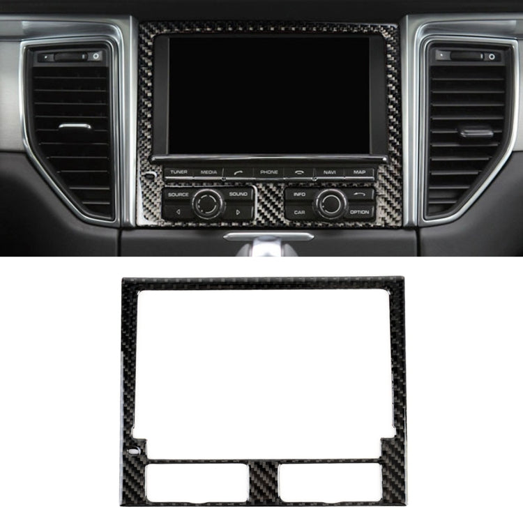 Carbon Fiber Car Navigation Panel Decorative Sticker for Porsche Macan, Navigation Panel