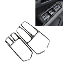 Load image into Gallery viewer, 4 PCS Carbon Fiber Car Window Button Panel Decorative Sticker for Porsche Macan, Window Button Panel