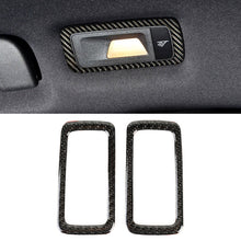 Load image into Gallery viewer, 2 PCS Carbon Fiber Car Rear Dome Light Panel Decorative Sticker for Porsche Macan, Rear Dome Light
