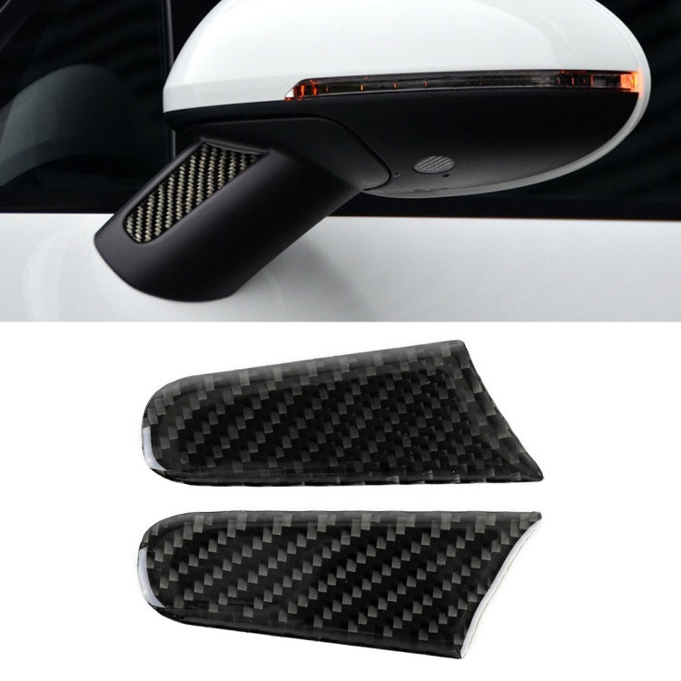 2 PCS Carbon Fiber Car Rearview Mirror Decorative Sticker for Porsche Macan, Rearview Mirror