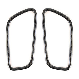2 PCS Carbon Fiber Car Left and Right Air Outlet Panel Decorative Sticker for Porsche Macan, Left and Right Air Outlet