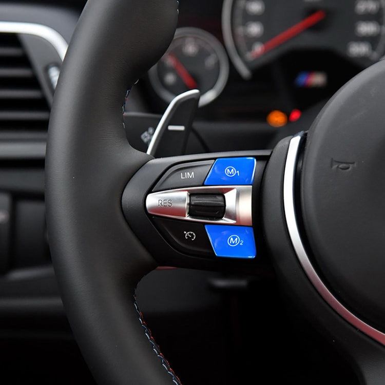 Sports Steering Wheel M1+M2 Fashion Button Switch Trim Cover for BMW F30 F34 F15 F16 2014-2018, M1+M2