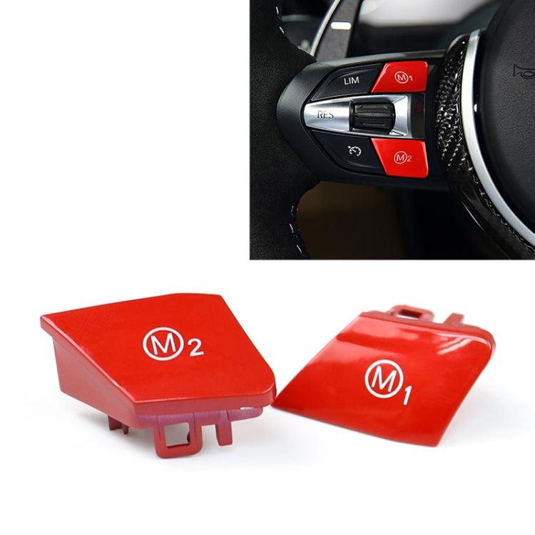 Sports Steering Wheel M1+M2 Fashion Button Switch Trim Cover for BMW F30 F34 F15 F16 2014-2018, M1+M2