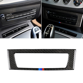 Car Carbon Fiber Central Control CD Panel Three Color Decorative Sticker for BMW Z4 2009-2015, Central Control CD Panel Sticker(Three Color)