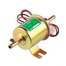 Load image into Gallery viewer, HEP-02A Universal Car 12V Fuel Pump Inline Low Pressure Electric Fuel Pump, 12V (Gold), 12V (Silver)