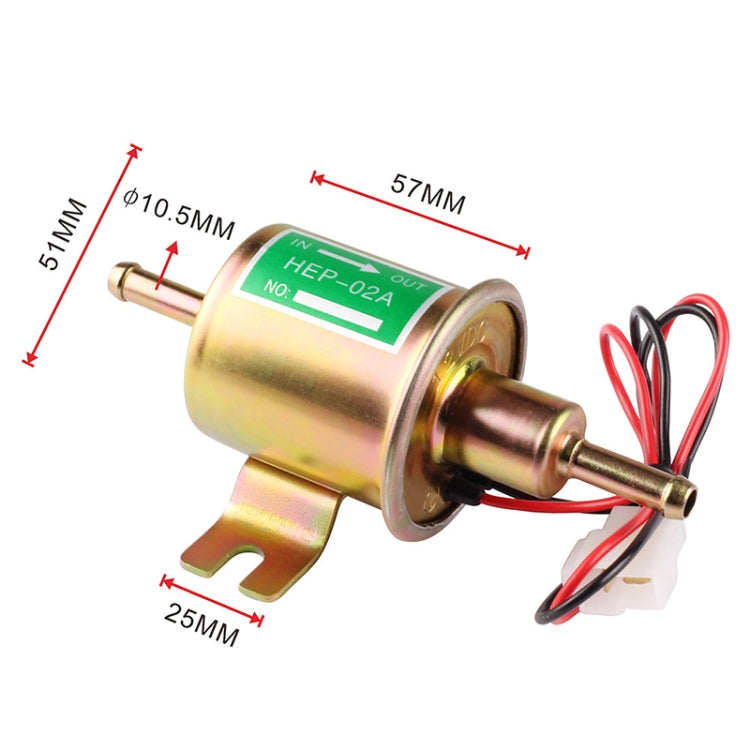 HEP-02A Universal Car 24V Fuel Pump Inline Low Pressure Electric Fuel Pump, 24V (Gold), 24V (Silver)