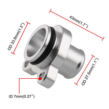 Load image into Gallery viewer, Car Water Hose Joint Pipe Adaptor with Clamps for BMW 335i, Size: 28mm, Silver