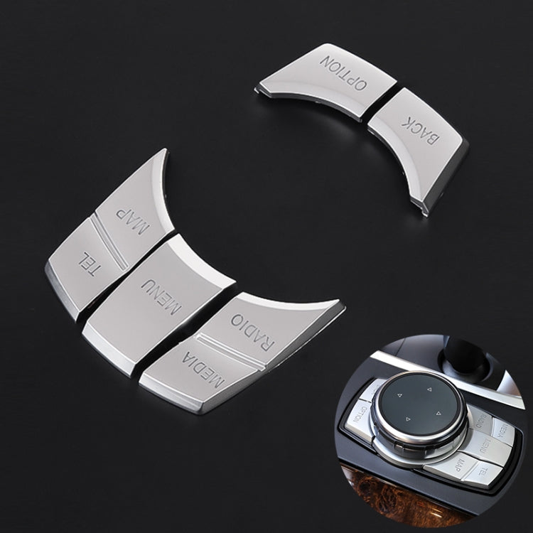 Multi-function Knob Modified IDRIVE Button Decorative Sticker for BMW 1 2 3 5 Series X1 X3 X5 X6, Seven Button Bticker