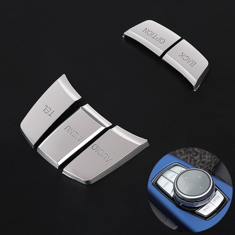 Multi-function Knob Modified IDRIVE Button Decorative Sticker for BMW 1 2 3 5 Series X1 X3 X5 X6, Five Button Bticker