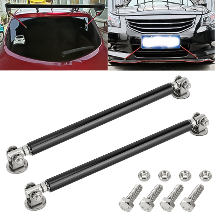 2 PCS Car Modification Adhesive Surrounded Rod Lever Front and Rear Bars Fixed Front Lip Back Shovel, Length: 15cm, 15cm (Silver), 15cm (Red), 15cm (Blue), 15cm (Carbon Fiber Black), 15cm (Colour), 15cm (Black)