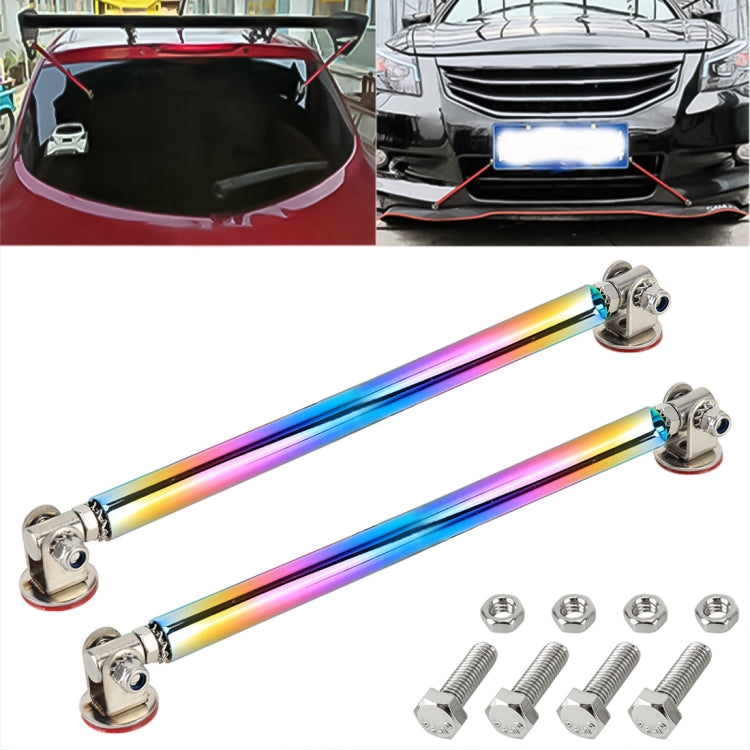 2 PCS Car Modification Adhesive Surrounded Rod Lever Front and Rear Bars Fixed Front Lip Back Shovel, Length: 15cm, 15cm (Silver), 15cm (Red), 15cm (Blue), 15cm (Carbon Fiber Black), 15cm (Colour), 15cm (Black)