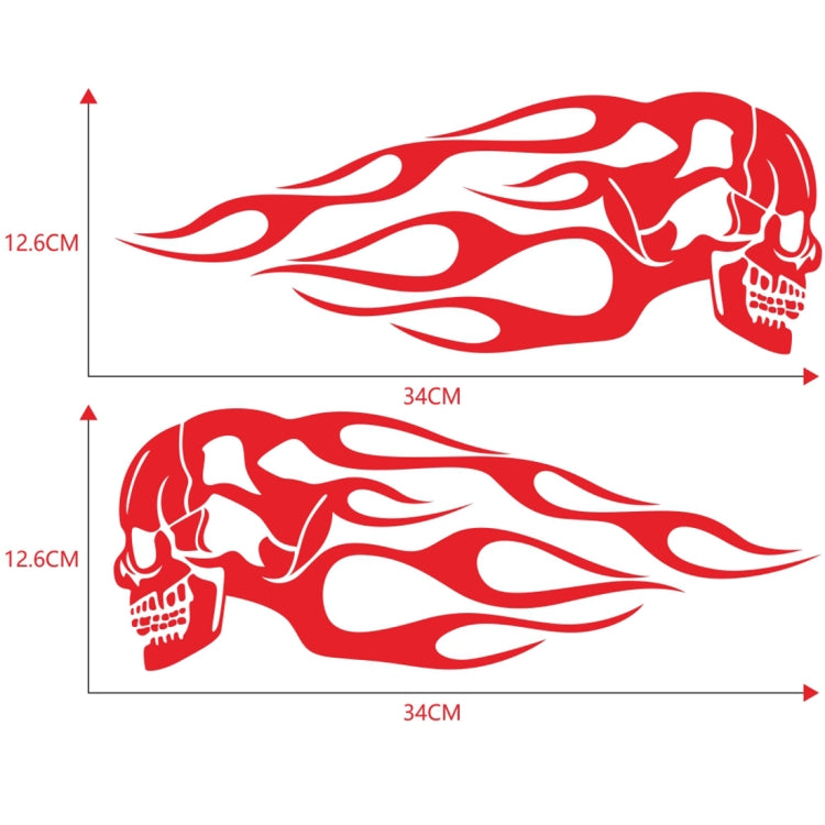 Motorcycle Styling Skull Head PVC Sticker Auto Decorative Sticker, D-712