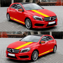 Load image into Gallery viewer, 5 in 1 Car Styling Stripe Hood PVC Sticker Auto Decorative Sticker, D-935