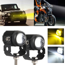Load image into Gallery viewer, 2 PCS DC9-36V / 20W / 6000K / 3000K / 2000LM Motorcycles Double Color Headlights / Fog Light, 20W