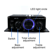 Load image into Gallery viewer, AK170 Car Mini HIFI Amplifier Audio DC 12V, AK170
