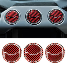 Load image into Gallery viewer, 9 in 1 Car Carbon Fiber Central Air Outlet Frame Decorative Sticker for Ford Mustang 2015-2020, Central Air Outlet Frame