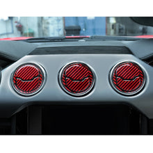 Load image into Gallery viewer, 9 in 1 Car Carbon Fiber Central Air Outlet Frame Decorative Sticker for Ford Mustang 2015-2020, Central Air Outlet Frame