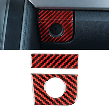 Load image into Gallery viewer, 2 in 1 Car Carbon Fiber Vice Driving Seat Storage Box Button Decorative Sticker for Ford Mustang 2015-2020, Vice Driving Seat Storage Box Button