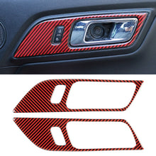 Load image into Gallery viewer, 2 in 1 Car Carbon Fiber Inner Door Handle Decorative Sticker for Ford Mustang 2015-2020, Inner Door Handle