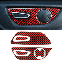 Load image into Gallery viewer, 5 in 1 Car Carbon Fiber Seat Adjustment Button Decorative Sticker for Ford Mustang 2015-2020, Seat Adjustment Button