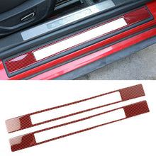 Load image into Gallery viewer, 2 in 1 Car Carbon Fiber Welcome Pedal Outer Frame Decorative Sticker for Ford Mustang 2015-2020, Welcome Pedal Outer Frame