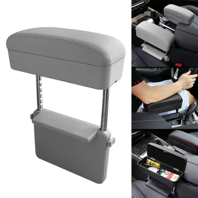 Universal Car PU Leather Wrapped Armrest Box Cushion Car Armrest Box Mat with Storage Box, 1pc(Beige), 1pc(Brown), 1pc(Black), 1pc (Black Red), 1pc(Black White), 1pc(Grey)