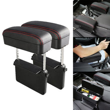 Load image into Gallery viewer, 2 PCS Universal Car PU Leather Wrapped Armrest Box Cushion Car Armrest Box Mat with Storage Box, 2pcs(Beige), 2pcs(Brown), 2pcs(Black), 2pcs (Black Red), 2pcs(Black White), 2pcs(Grey)