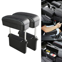 Load image into Gallery viewer, 2 PCS Universal Car PU Leather Wrapped Armrest Box Cushion Car Armrest Box Mat with Storage Box, 2pcs(Beige), 2pcs(Brown), 2pcs(Black), 2pcs (Black Red), 2pcs(Black White), 2pcs(Grey)
